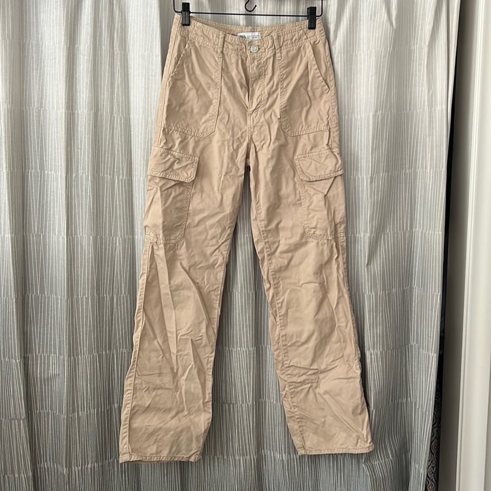 Tan Zara Cargo Pants Size 4